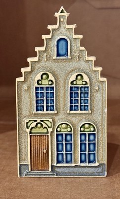 Belgium VANGEEBERGEN Pottery Wall Tile Building Toothpick Holder