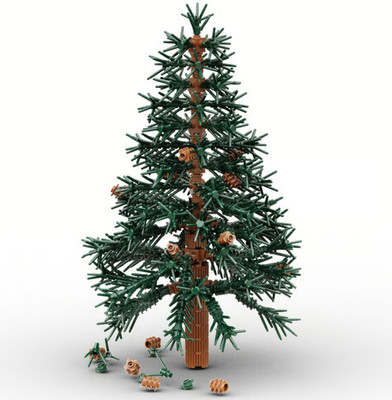 Buildarmy Tree Serie - Nussbaum, Hobel, Fichte & Mikromodellziegel Baustein