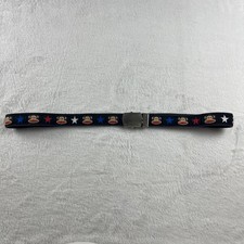 VTG Paul Frank Julius Monkey Woven Belt Stars 46 inches long Blue Y2K