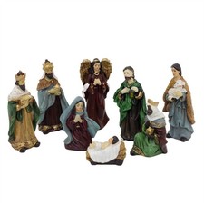 8-Piece Christmas Nativity Figurines | Traditional Holy Family Figures Set - 9cm