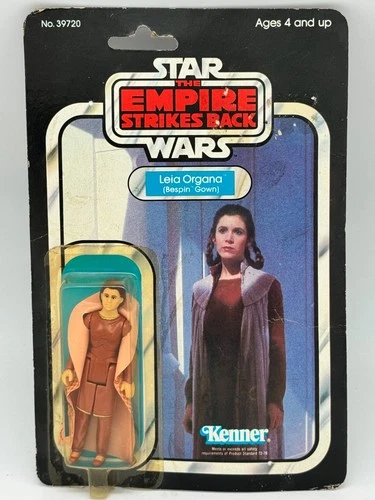 VINTAGE STAR WARS ESB 34 BACK LEIA ORGANA BESPIN GOWN MOC SHIPS WITH STAR CASE