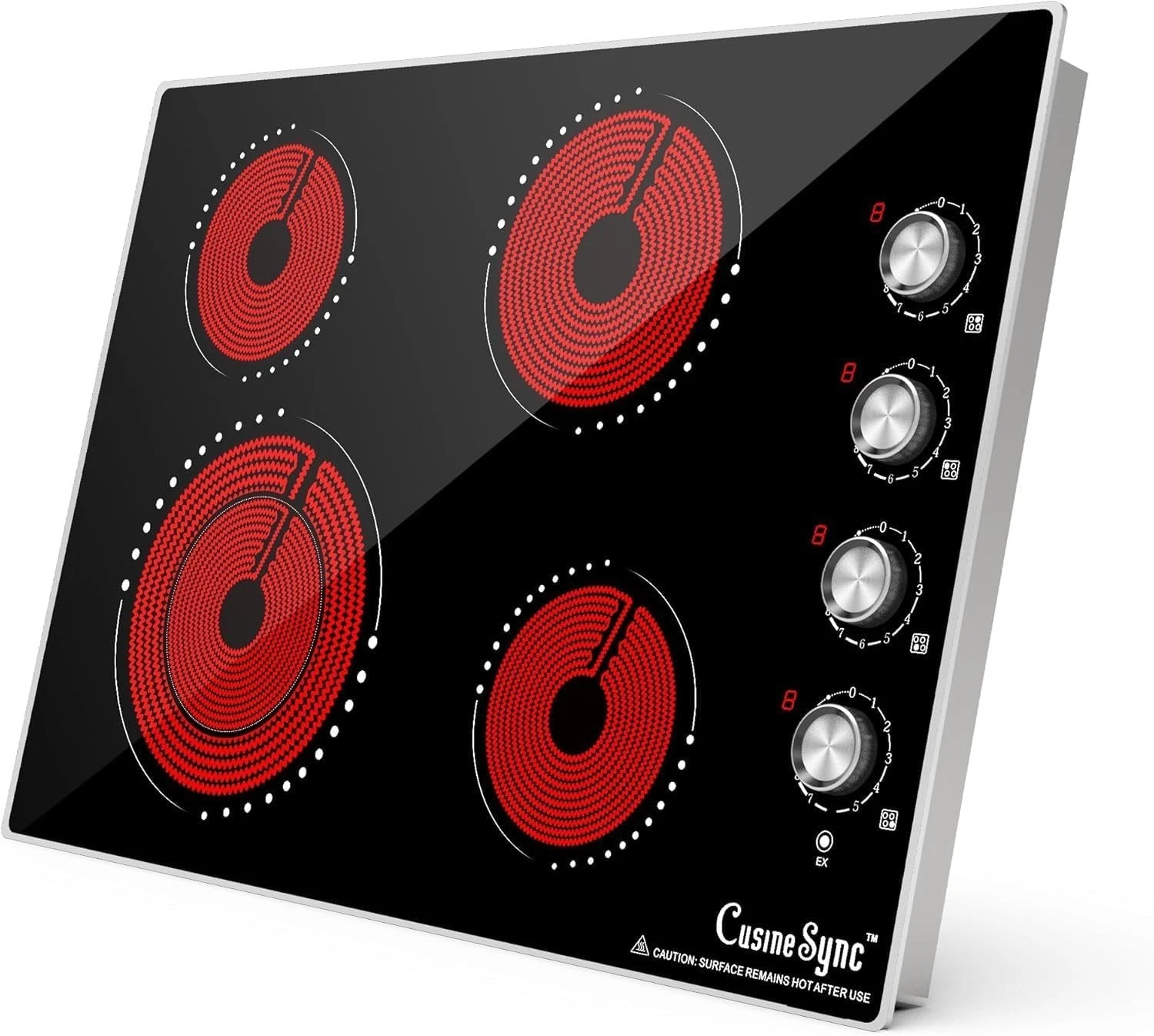 30 Inch Built-In Electric Ceramic Glass Cooktop, 4 Burners, 7200W Total Power
Opens in a new window 