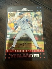 Justin Verlander 2007 Topps Chrome Rookie RC - Card #254 - Detroit Tigers. rookie card picture