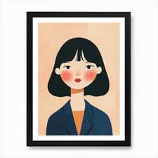 Illustration Of A Woman 32 Art Prin Framed Wall Art Poster Canvas Print Picture