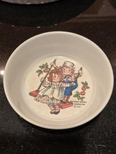 Vtg Oneida Ware Bobbs-Merrill Raggedy Ann  Andy Child Bowl 1969 Melamine