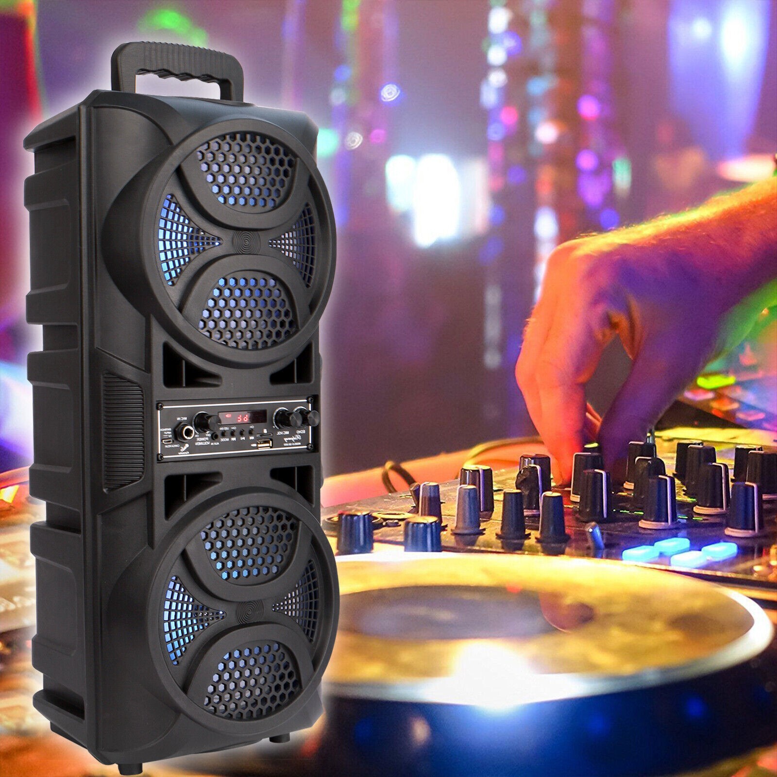 3000W Bluetooth Portable Speaker Heavy Bass Sound System Party Lot With Remote