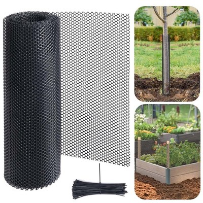 Watayo 20 Ft Mesh Tree Guard Trunk Protectors- Bark Protector- Black