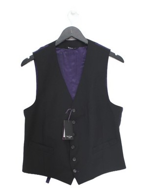 Paul Smith Men's Coat Chest: 38 in Black Wool New with tags