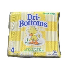 Vintage Dri Bottoms Diapers Suzy s Zoo Sz 4 84 Count New Sealed Package Straps