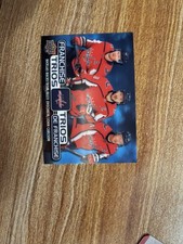 2021-22 Tim's Franchise Trios Card Backstrom/Ovechkin/Carlson Hockey Card T-7