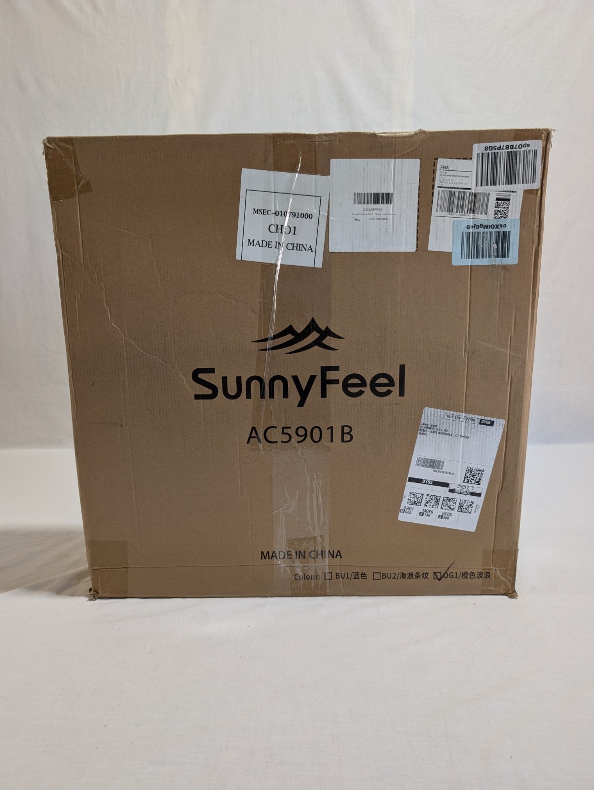 NEW Set Of Two SunnyFeel AC5901B Lo Beach Chairs Foldable Camp Chairs 