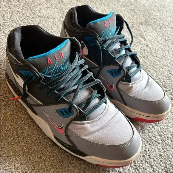 2019 Nike Air Flight 89 "Script Logo Pack" Cement Grey/White/Black Shoes Size 12 - Image 3 of 4