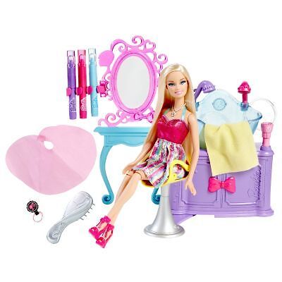 Mattel Barbie Hairtastic Color and Wash Salon Playset for sale 
