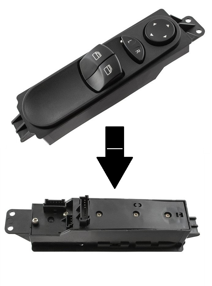 Commande leve-vitre gauche Mercedes Sprinter 906 pour reparer bouton bloque