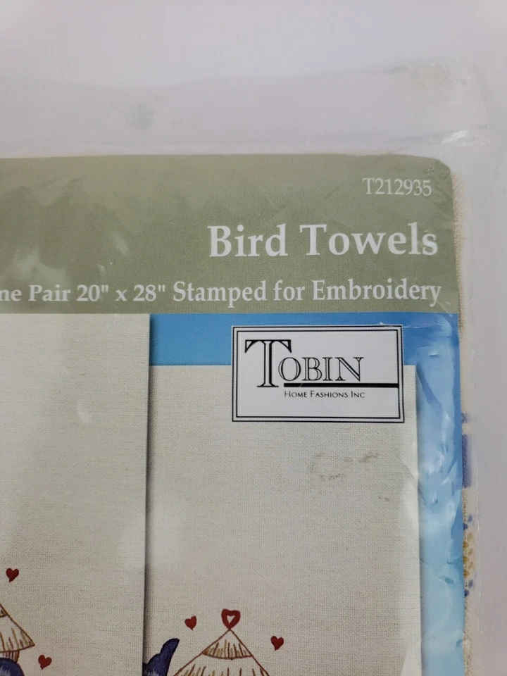 Tobin Kitchen Towels DIY Embroidery Stitch Set Cute Bird Pattern Set of 2 - Image 3 of 4