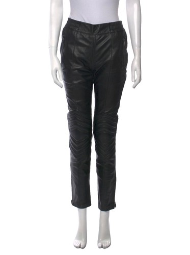 ZADIG & VOLTAIRE phlame cuir froissé leather pants, Size 38, color