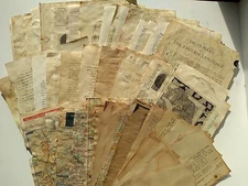 48 Tea & Coffee Dyed Pages & Papers Variety of Sizes & Texts Junk Journal Supply