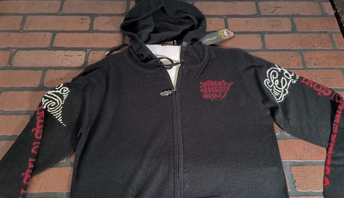 ED HARDY by Christian Audigier-Love Kills Slowly Black Zip-Up Sweater~VTG~ M-2XL - 第 2/7 張圖片