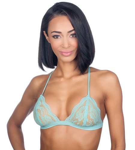 Honeydew Intimates Delicate Floral Lace Triangle Wirefree Crop Top Bralette Bra - Picture 21 of 24