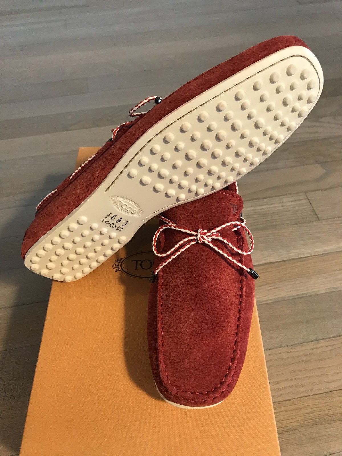 2018 Tod'S Rojo Gamuza Laccetto City Gommini controladores UU. de EE. UU. controladores hecho en Italia b33a53 2018 Tod'S Rojo Gamuza Laccetto City Gommini controladores UU. de EE. UU. controladores hecho en Italia b33a53