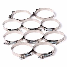 10 X 41-46mm Stainless Steel T-Bolt Clamp Turbo Intake 1.25" Silicone Hose Clamp