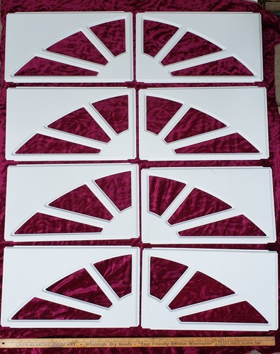 8 PC CLOPAY WHITE TEXTURED GARAGE DOOR SHORT PANEL WINDOW INSERTS