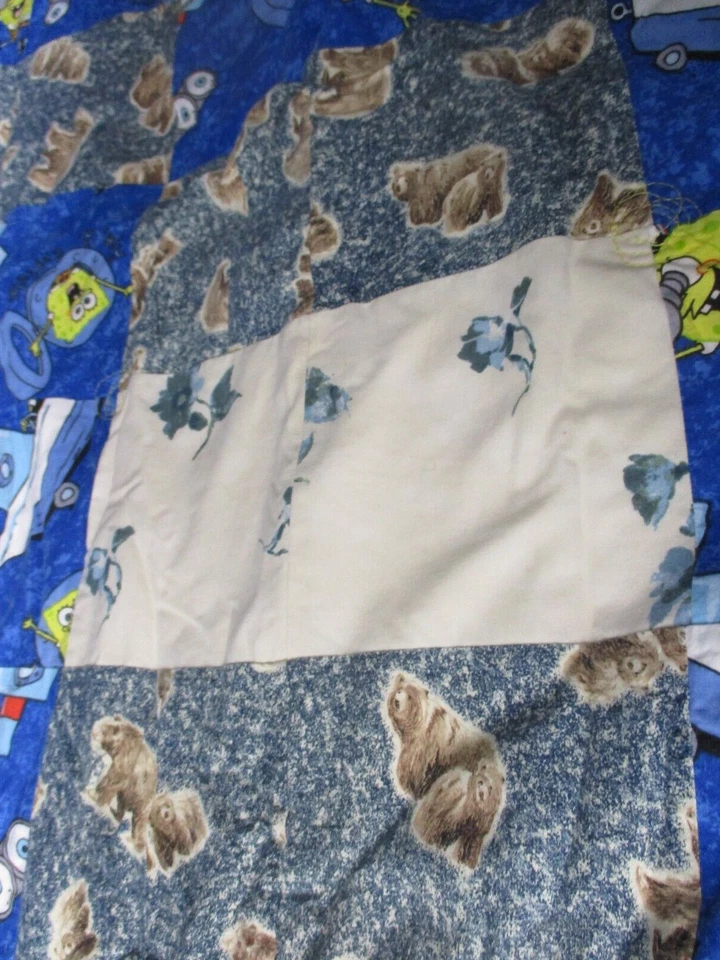 Manta de franela Nickelodeon BEAR STAR remolcador vintage Bob Esponja 43"X 54" Foto 4 de 4