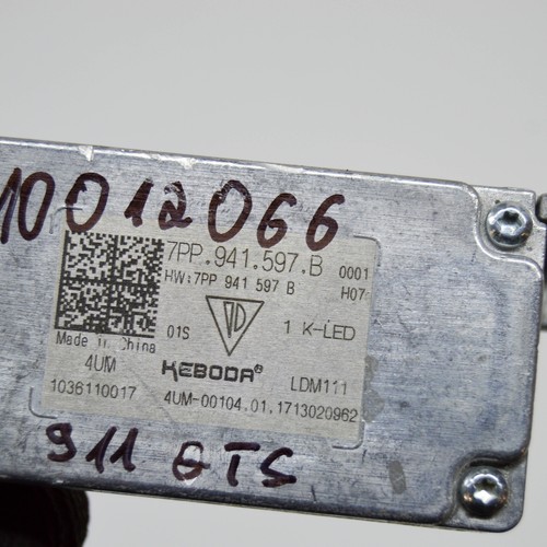 PORSCHE 911 991 GTS LED Headlight Control Unit 1036110017 7PP941597B 2017 - Picture 6 of 6