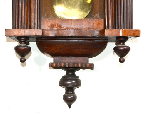 58" Antique 1890 German Gustav Becker Grand Sonnerie Vienna Regulator Wall Clock - Picture 11 of 17