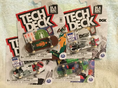 Tech Deck BLA BAC Photo Series Set of 4  Board MOC Ultra Rare Spin Masters 2023