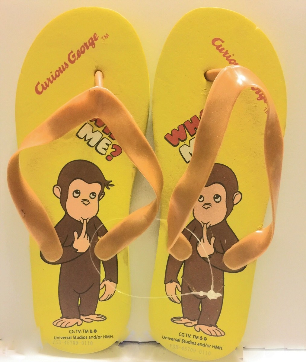 Curious George Kids Flip Flops Slippers