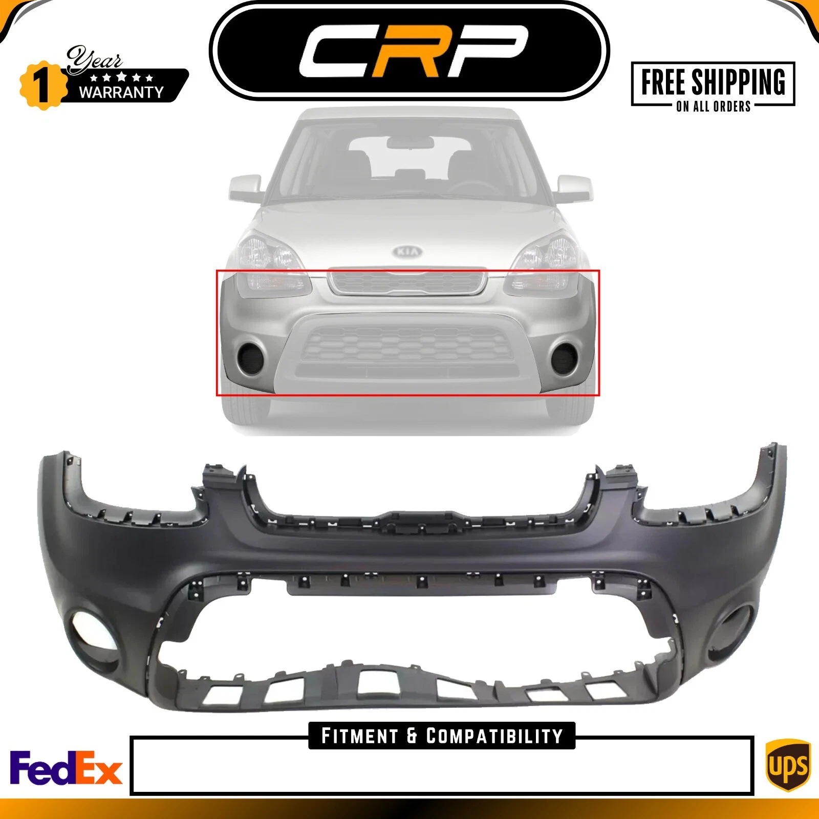 【2025最新】SNSで話題・人気の商品のおすすめアイテム Front Bumper 2u 4u Soul Kia 2012-2013 For Primed Cover その他