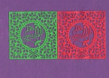 HOLLY SQUARE TIS THE SEASON Christmas die cuts scrapbook cards W