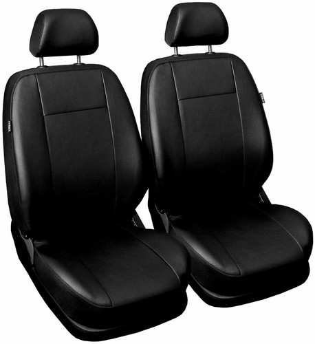 Fundas de asiento de cuero sintético para Vauxhall Astra H negro para asientos delanteros - Imagen 7 de 8