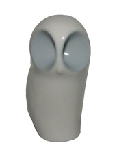 Statuina gufo porcellana 3,25" vintage metà secolo moderna ROYAL DUX Jaroslav Jezek MCM