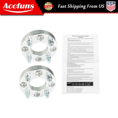 Wheel Flange 1'' 4x101.6mm Hub Bore 62mm Thread Size 1/2''x20 Silver 2Pcs