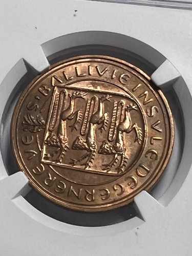 1959 Guernsey 8D MS 65 RB NGC RARE - Picture 3 of 4