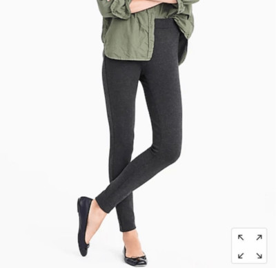 J. Crew Gray Women s Pixie Pant Workwear Elastic Waist Leggings 4R (Regular)