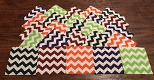 50 Chevron 4"x 4" fabric squares 10 Squares of 5 Different Colors