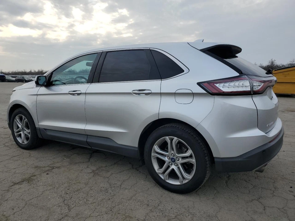 Used Left Quarter Glass fits: 2018 Ford Edge privacy tint chrome moulding Left G - Image 2 of 4