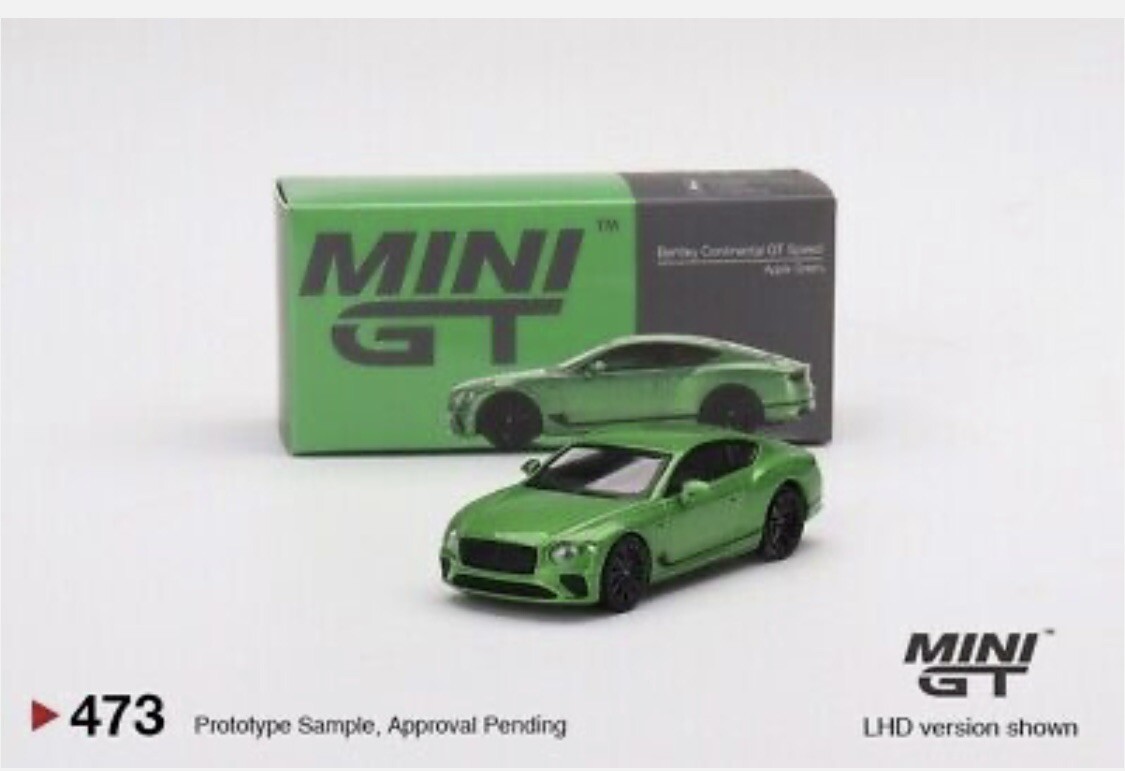 MINI GT 1:64 Bentley Continental GT Speed 2022 Apple Green Model