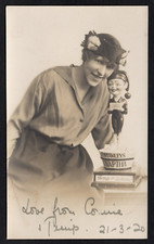 Postcard Stanley's Naptha advertising model of Jimp with Connie 1920 RP