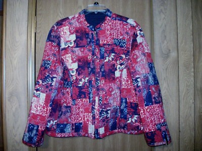 REVERSIBLE PADDED NO COLLAR ZIP JACKET
