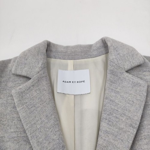 adam et Rope Size 36 wool cashmere blend Chester coat gray 3-1108A☆ - Picture 3 of 4