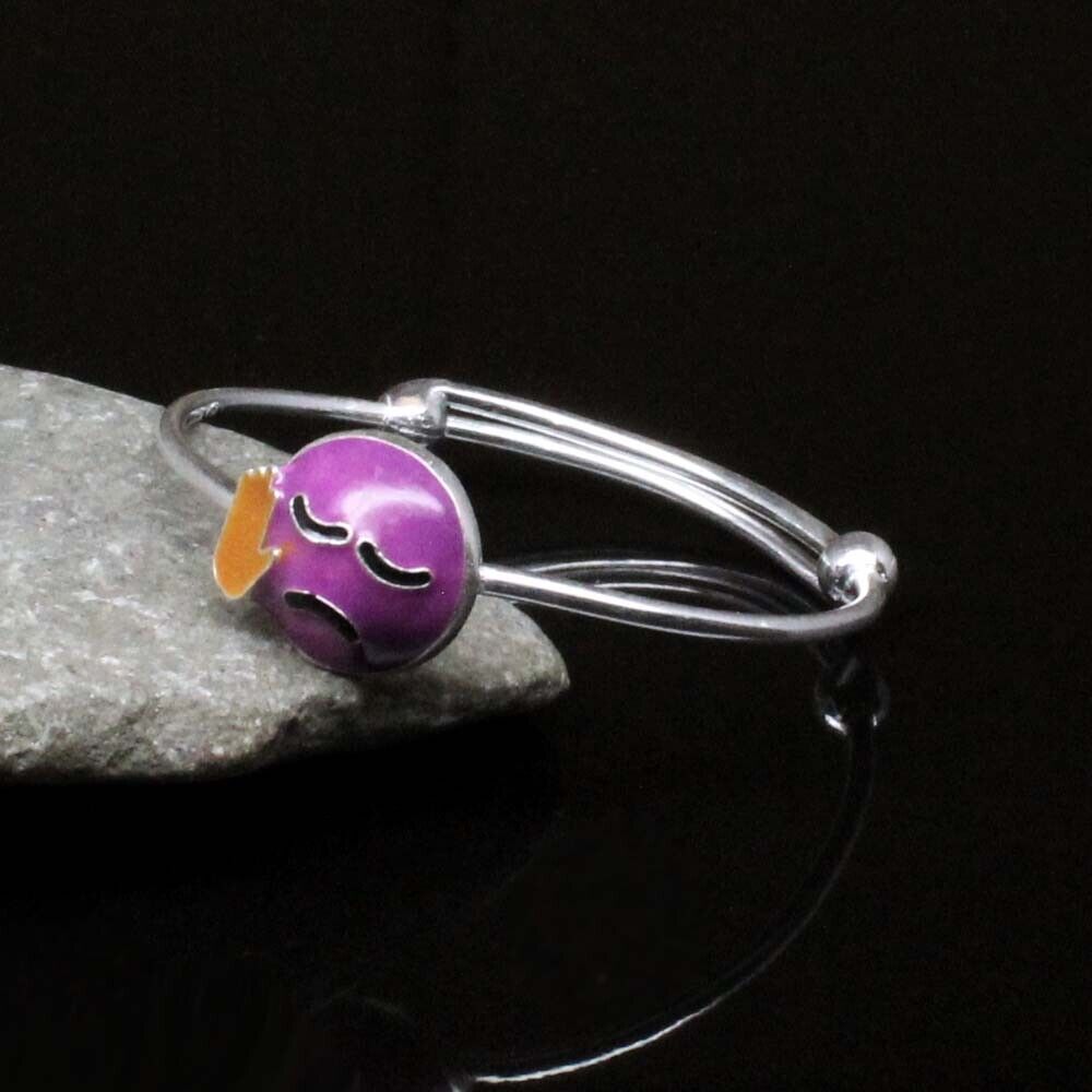 Emoji Baby Kleinkind Silber Armreifen Verstellbares Arm…