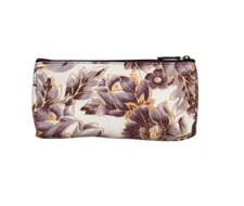 Myra Bag #8488 Floral Canvas Print 7"x2"x4.5" Multi Pouch Makeup Bag Clutch