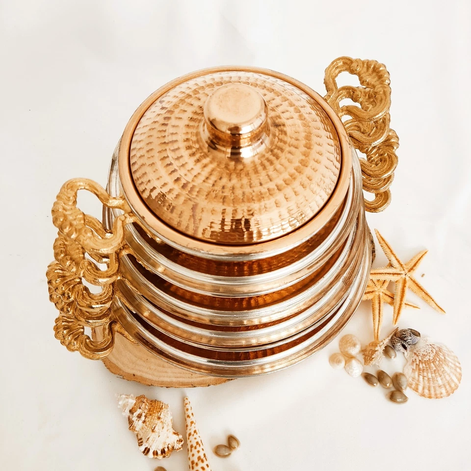 Copper Cookware Set, Copper Pan, Handcrafted Stew Pots, Copper Skillets,Saucepan - Image 2 of 4