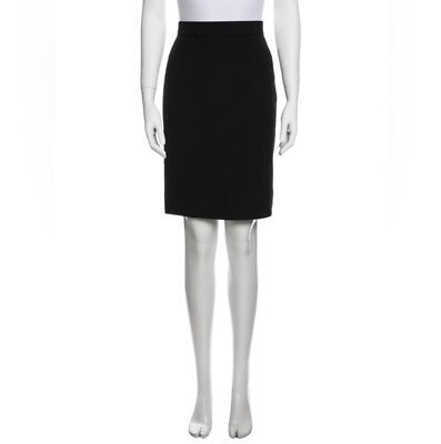 Luxury Designer Tom Ford Classic Black Pencil Skirt Y2K