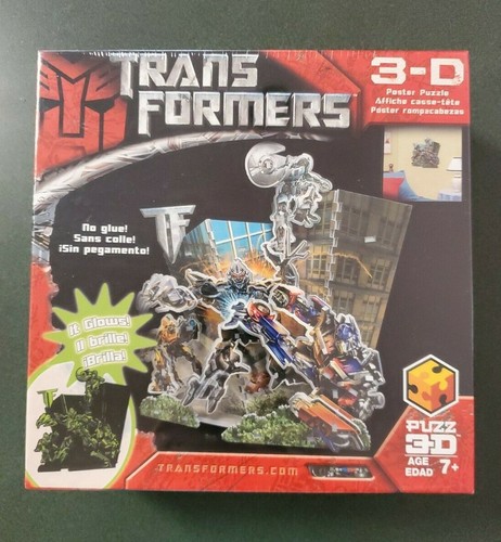 Transformers Puzzle Poster Glows In Dark 3D Sealed