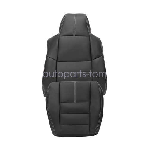 2008-2010 For Ford F250 F350 Super Duty XL Driver Top & Bottom Seat Cover Black - Picture 16 of 16